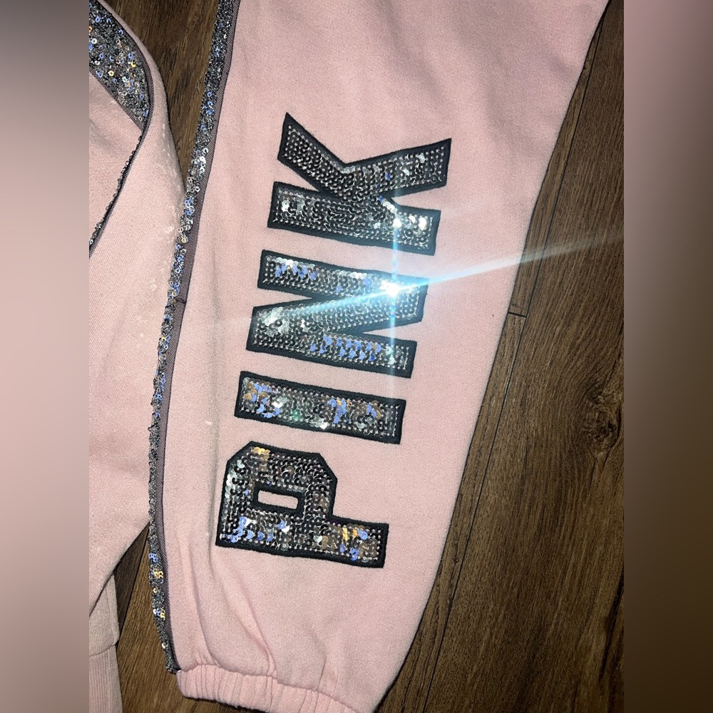 VS PINK Size SMALL RARE HTF Baby Pink Mega Bling Set. - Picture 12 of 16